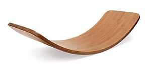 PHYSIOTREX Curved Balance Wooden Board - Strengthen Leg Muscles, Improve Balancing | Rocking Exercise for 3+ Years (150Kg)