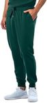 Peelz Ted 4-Pocket Jogger Scrub Pants for Men - Elastic Waistband, Drawstring Tie, Soft Men's Scrubs, Slim Fit, Surgical Green, XX-Large, Long