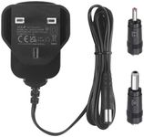 Security-01 AC to DC 6V 2A Power Supply Adapter, Plug 5.5mm x 2.1mm, with selectable 3.5mm x 1.35mm, 4.0mm x 1.7mm Aapter Plugs, Center Positive