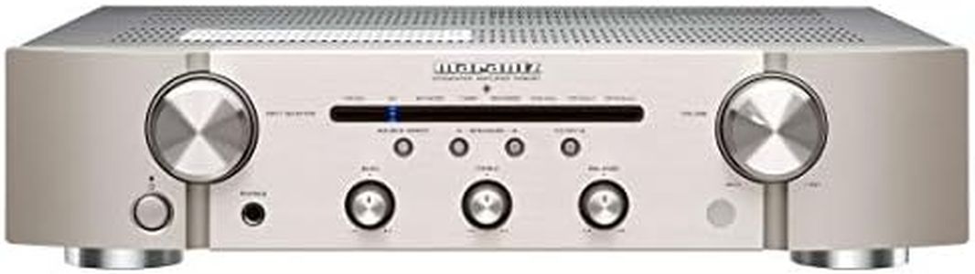 Marantz PM6007 Amplificateur intégré avec connectivité numérique, entrées analogiques coaxiales et optiques, 2 x 45 W, DAC, conversion D/A pour entrée numérique, argent/or
