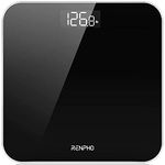 RENPHO Digital Bathroom Scale, Highly Accurate Body Weight Scale with Round Corner Design, Lighted LED Display, 400 lb, Black