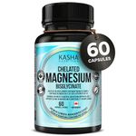 KASHA Nutrition Chelated Magnesium Bisglycinate / Glycinate - 200 mg of Elemental Magnesium | Proudly Canadian | Non-GMO, Vegan, Soy Free | Magnesium Glycinate, Oxide Powder in Capsules | Non-Habit Forming - Maintains Effectiveness over Long-Term. Appropriate for Daily Use. Vegetarian. (60 Count)