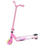 AIYAPLAY Electric Scooter for Kids Ages 4-7, with Auxiliary Rear Wheels, Flashing LED Light and Electric Brake, Kids Electric Scooter for Boys Girls, 6 KM/H & 8 KM, 6kg Lightweight, Pink