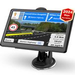 Jimtour GPS Navigator for Car Navigation System for Vehicle Truck GPS Commercial Drivers 2024 with Offline US/CA/MX Map, Free Update, Voice Guidance, Drive Alert, 7 Inch Touchscreen Handheld GPS Unit