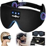 Bluetooth Cotton Sleep Mask,Upgraded Musicozy 3D Eye Mask with Headphones for Men & Women,14Hrs Playing Music Sleeping Headphones for Travel/Nap/Yoga/Meditation/Night/Relaxation