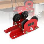 POWLAB Heavy Duty I Beam Trolley - 0.5 Ton Capacity with Dual Track Rollers, Adjustable Flange for I-Beams, Fits 2.68in to 4.33in, for PA200 to PA500 Push Manual Trolley Hoist