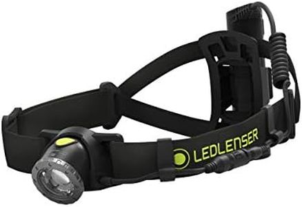 Ledlenser - NEO10R Lightweight Rechargeable Headlamp with Rear Light, Chest Belt, High Power LED, 600 Lumens, Outdoor Series, Backpacking, Hiking, Camping, Running