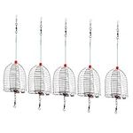 BESPORTBLE 5pcs Metal Bait Cage Fishing Cage Carp Feeder Holder Fishing Feeder Coil Fishing Tackle Steel Shrimp Bait Cages Lobster Snare Crab Pots for Crab Snare Fishing Gear Stainless Steel