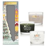 Yankee Candle Scented Candles Gift Set , 3 Mini Filled Votive Candles , Perfect Christmas Gifts for Women , Passport to the Holidays Collection, Signature