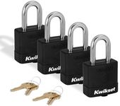 Kwikset SmartKey Re-Keyable Laminated Steel Padlock with Weather Cover
