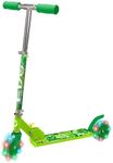 EVO Childrens Light Up Inline Scooter | Kids Push 2 Wheeled Scooter With Adjustable Handle Height | Easy Foldable Kids' Scooter For Boys And Girls| Kick Scooter For Kids Age 5-12 (Dinosaur)