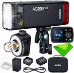 GODOX AD200 Pro II AD200ProII 200Ws 2.4G TTL Flash Strobe, 500 Full Power Flashes, Recycle Time Approx.0.01~1.8s Pocket Strobe Flash for Canon, Sony, Nikon, Fuji, Olympus, Panasonic(AD200Pro Upgraded)