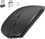 PEIBO Bluetooth Wireless Mouse for Laptop mac MacBook ipad MacBook air MacBook pro pc Computer Windows Chromebook Windons Notebook (Black)