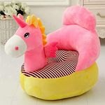 Awsm Collection Soft Plush Cushion Supporting Baby Sofa Seat Baby Sitting Rocking Chair For Babies, Kids Unicorn (Use For Baby 0 To 2 Years) Multicolor - 1 Seater