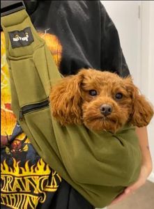 NATUYA Dog Sling Carrier – Green, Hands-Free Pet Travel Bag