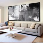 SOUGUAN Wall Art for Living Room Black and Grey Wall Decor 30x60 Inch Hand Painted Abstract Paintings for Bedroom Office Kitchen Decoration