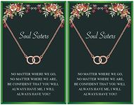 Your Always Charm Sisters Necklace Gift Best Friend Necklaces for 2 Girls Bff Necklace for 2 Soul Sister Necklace Gift, other, Cubic Zirconia