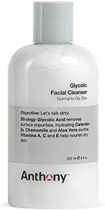 Anthony Glycolic Facial Cleanser for Men – Daily Cleansing Face Wash and Shave Prep – Hydrating, Exfoliating, and Gentle on Sensitive Skin – Non-foaming, 8 Fl. Oz