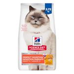 Hill's Science Diet Adult 7+ Perfect Digestion Chicken, Barley & Whole Oats Recipe Dry Cat Food 2.72 kg Bag