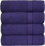 Casabella Luxury Pack Of 4 Bath Sheet 100% Egyptian Cotton Super Soft towel_Purple