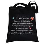 CMNIM Nanny Gifts Appreciation Nanny Thank You Gift Nanny Tote Bag Reusable Shopping Bag Grandma Nanny Birthday Gift from Kid (Nanny Gifts Tote)