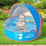 Peradix Baby Beach Tent, Paddling Pool for Kids & Pets with UV Sun Shelter Canopy, Mosquito Net - Portable Pop-Up Infant Ball Pit Tent, Toddler Wading Pool, Perfect for Summer Beach Fun