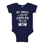 My Uncle is Cooler Than My Mom Toddler T-Shirt 2T Navy Blue