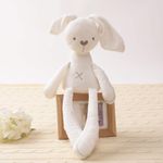 [Konstantie] Soft Rabbit Huggable Plush Toy, Rabbit Doll, Cuddly Gifts for Kids (White, 46cm)