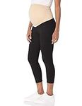 Motherhood Maternity Women's Maternity Plus-Size Crop Length Secret Fit Belly Leggings, Black, 2X