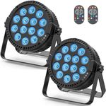 2PCS RGBW LED Par Can Light with Remote Control, LeLeght 84W DMX 4/8CH Stage Lighting with Auto/Sound Activated Spotlight for DJ Bar Party Disco Birthday Wedding