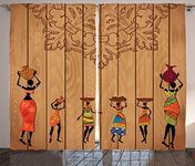 Ambesonne African Curtains, Girls V