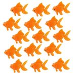 zmgmsm 15 Pieces Artificial Fishes Aquarium Fountain Goldfish Plastic Fish Realistic Artificial Aquarium fish deco Moving Floating Orange Goldfish Fake Fish Ornament Decorations for Aquarium Fish Tank