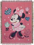 Northwest Mickey Mouse Woven Tapestry Throw Blanket, 48" x 60", Minnie to the Rescue