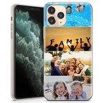 TULLUN Personalised Photo Image Design Custom Soft TPU Rubber Phone Case For iPhone - Your Own Design Collage of Four Photos - for iPhone 5 / 5s / SE 2016