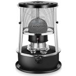 2 in 1 Portable Kerosene Heater & Stove 9000 BTU Non-Electric Indoor Outdoor Heater for Camping, Hunting, Cooking, Home, Garage, and Emergency Preparedness - Black