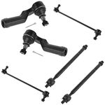 TRQ Front Steering & Suspension Kit Sway Bar Stabilizer Link Tie Rod Compatible with 2010-2013 Mazda 3