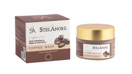 Stelanore Caffeine Cool Skin Firming & Sebum Control Coffee Face Mask-50gm with Olive Oil, Coconut Oil, Hazel Extract for Brightening & Dark Spots Removal