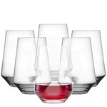 Schott Zwiesel Tritan Crystal Glass Pure Barware Collection Stemless Bordeaux Red Wine Glass, 18.5-Ounce, Set of 6
