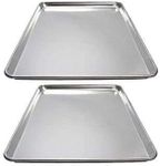 Winware (ALXP-1318) Commercial Half Size Sheet Pans, Set of 2 (13-Inch x 18-Inch, Aluminum)