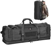 KEMIMOTO Hunting Duffel Bag- 78L Large Capacity Tactical Gear Bags Storage Cases for Hunters Travel Hiking Fishing Camping, Multi Pocket Design, Black Backpackable