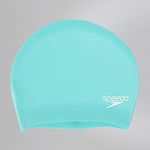 Speedo Unisex-Adult Long Hair Cap | Swim Essentials | Hair Protection Training Aids, Spearmint, One Size