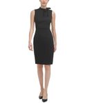 Calvin Klein Women's Essential Sleeveless Sheath, Deep Black, 8