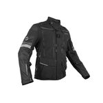 Rynox Stealth Evo 4 Jacket - Motorcycle Touring Jacket with Impact Protection and Abrasion Resistance - Charcoal Black, Large