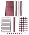 Trade Fountain Tea Towels - Pack of 5 Tea Towels for kitchen Accessories - 50 X 70 CM Kitchen Towels - Extra Absorbent Dish Cloth - Towels for Kitchen Set - Hand Towels - 100% Pure Cotton Wine