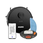 AGARO Royal Robot Vacuum Cleaner, Brush, Dry Vacuum & Wet Mop, Automatic Cleaning, Up to 5000Pa Strong Suction, Rechargeable, App Control, Lidar Navigation, Editable Map to Clean, Hard Floor & Carpet