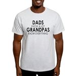 CafePress DADS Know A LOT Grandpas Know Everything T Shirt Men's Traditional Fit Light Casual Tshirt Ash Gray