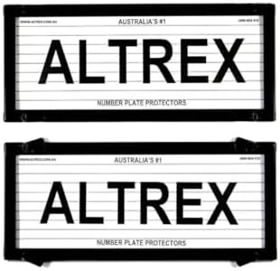 Number Plate Covers 5 Figure Standard Black Lines One Pair 5L NSW ACT SA WA NT