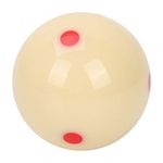 Yosoo Health Gear Billiard Cue Ball, 5.72cm White Resin Billiard Cue Ball Practice Training with Red Spots for Improving Billiard Snooker Pool Skills