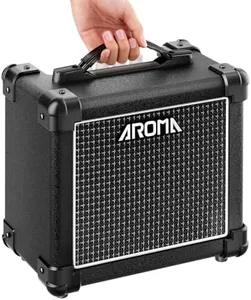 Ulumac Aroma 10W Electric Guitar Amp for Beginners, Adults & Kids, Portable Bluetooth Guitar Amp with Clean & Distortion Dual Channels, 2-Band EQ, Headphone Jack,Compact Practice Amp for Home & Travel