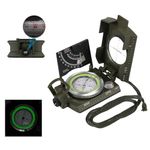 COLFULINE Professional Compass Navigation with Clinometer, Hiking Compass with Fluorescent Scale, Waterproof Sighting Compass with Carry Bag for Hiking, Camping, Climbing, Exploring, Geology
